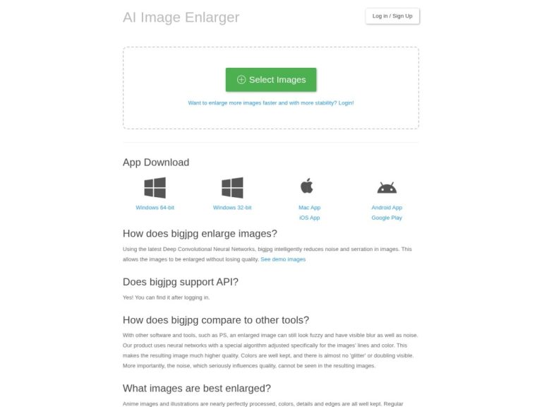 Bigjpg 产品图 1