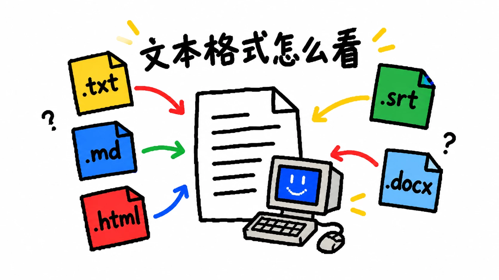 TXT、MD、DOCX：打开全是文字，为什么还要分这么多格式？